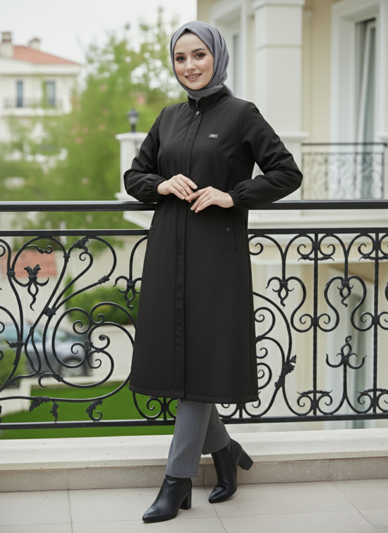 Fermuarlı su itici özellikli trench araboy -6078