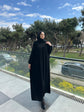 Robası Büzgülü Fermuarlı Hakım Yaka Ferace-6001-