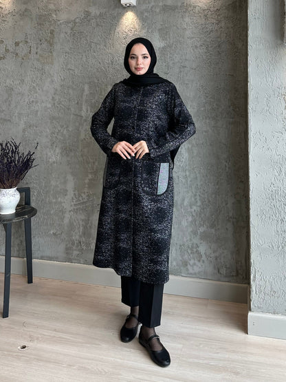 Kalın örme kumaş çıtçıtlı kap-6038
