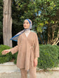 Fitilli süet pantolon tunik 2&