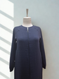 Reglan kol fermuarlı kemerli ince dokuma kumaş ferace-6077