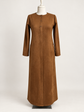 Süet oval cepli çıtçıtlı pardesü-6110