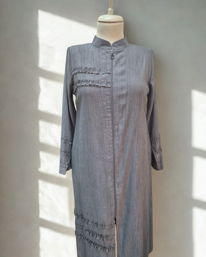 Batik çilek-fırfır detaylı fermuarlı araboy-6070