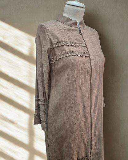 Batik çilek-fırfır detaylı fermuarlı araboy-6070