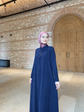 Hakim Yaka Yarım (Mevlana) Kloş Fermuarlı Ferace-3758