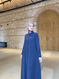 Hakim Yaka Yarım (Mevlana) Kloş Fermuarlı Ferace-3758