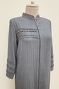 Batik çilek-fırfır detaylı fermuarlı ferace-6076