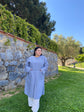 Keten kumaş kol bant detaylı fermuarlı Kap-6099