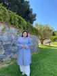 Keten kumaş kol bant detaylı fermuarlı Kap-6099