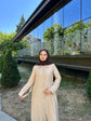 6105 Yanları Kuşaklı ve Yırtmaç Detaylı Rayon Kap