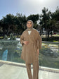 Fitilli süet pantolon tunik 2&