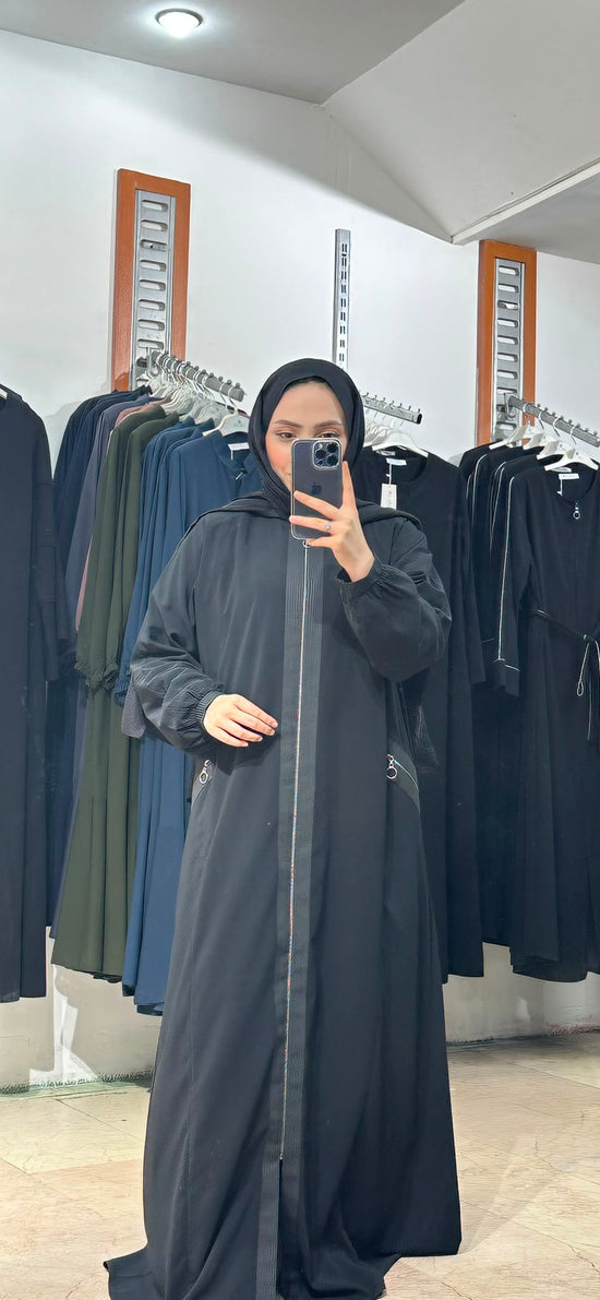 Garni Detaylı Ferace-OUTLET-42
