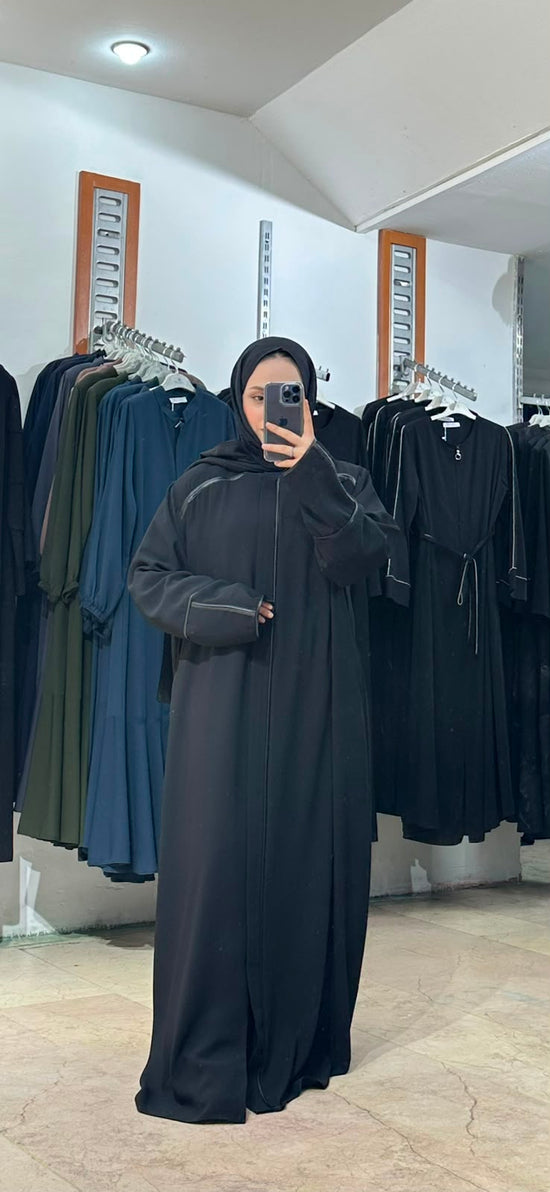 Biye detaylı ferace - OUTLET -56