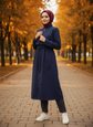 6080-Cepkenli Fermuarlı Beli Büzgülü Araboy Trench